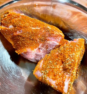rubbed meat