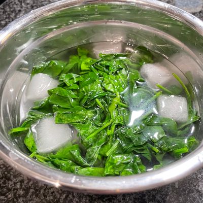spinach ice bath