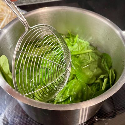 spinach in pot