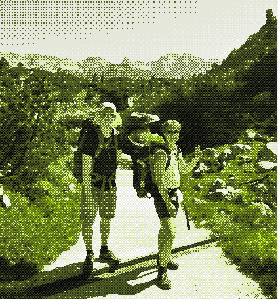 me and my family in the mountains