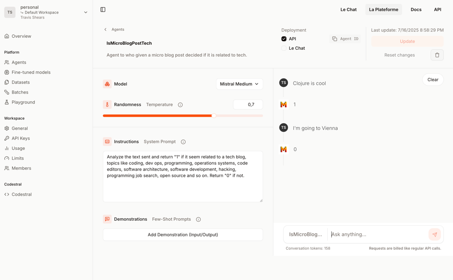 mistral ui